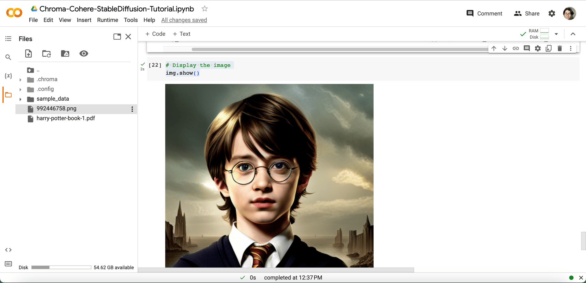 Harry Potter generated art by Stable Diffusion