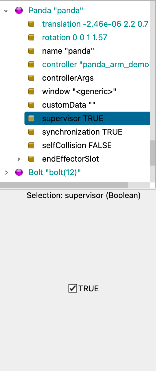 Panda supervisor setting