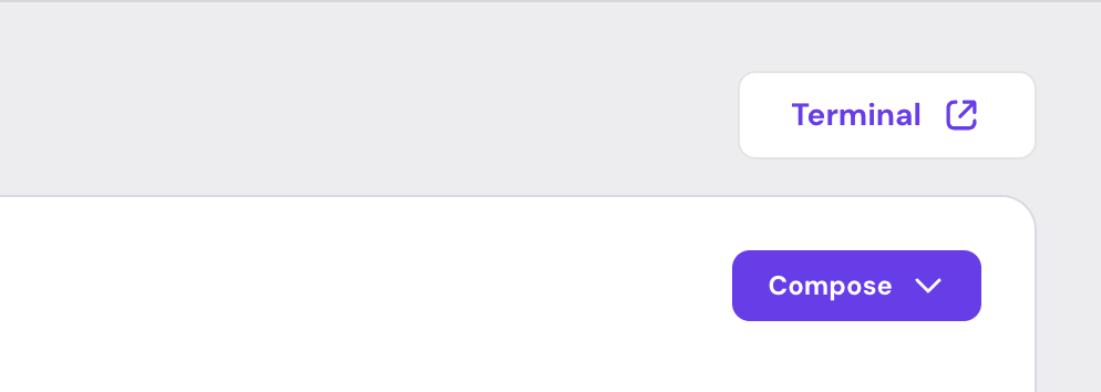 Docker terminal chat section