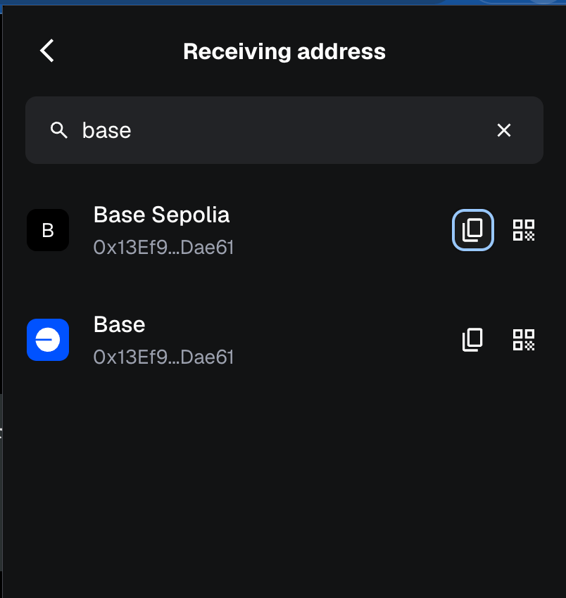 receive base sepolia USDC