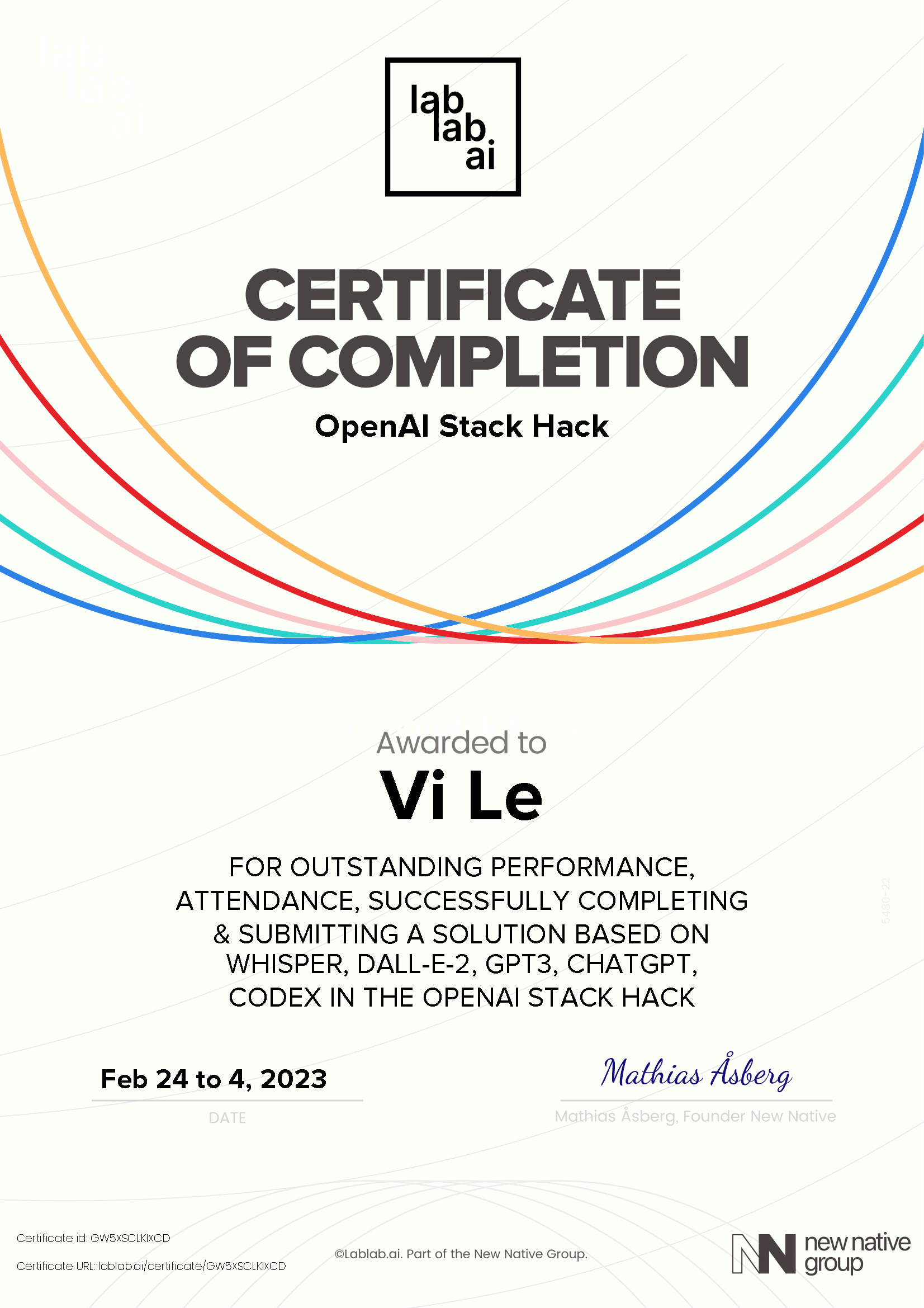 personal certificate