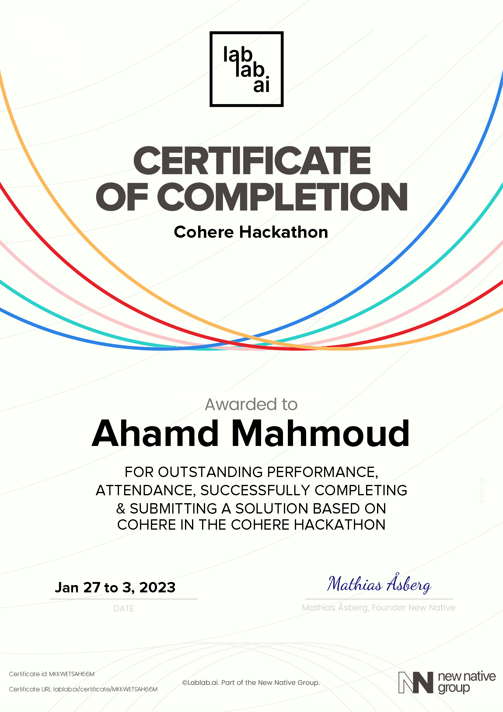 personal certificate