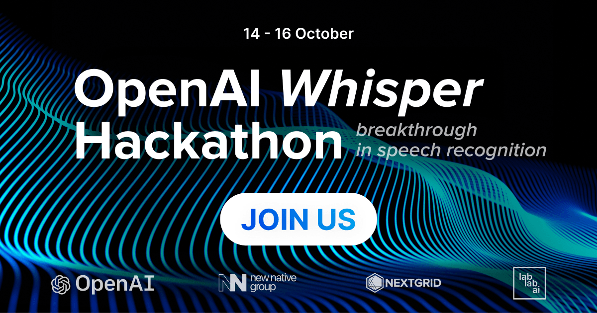 OpenAI Whisper Hackathon event thumbnail