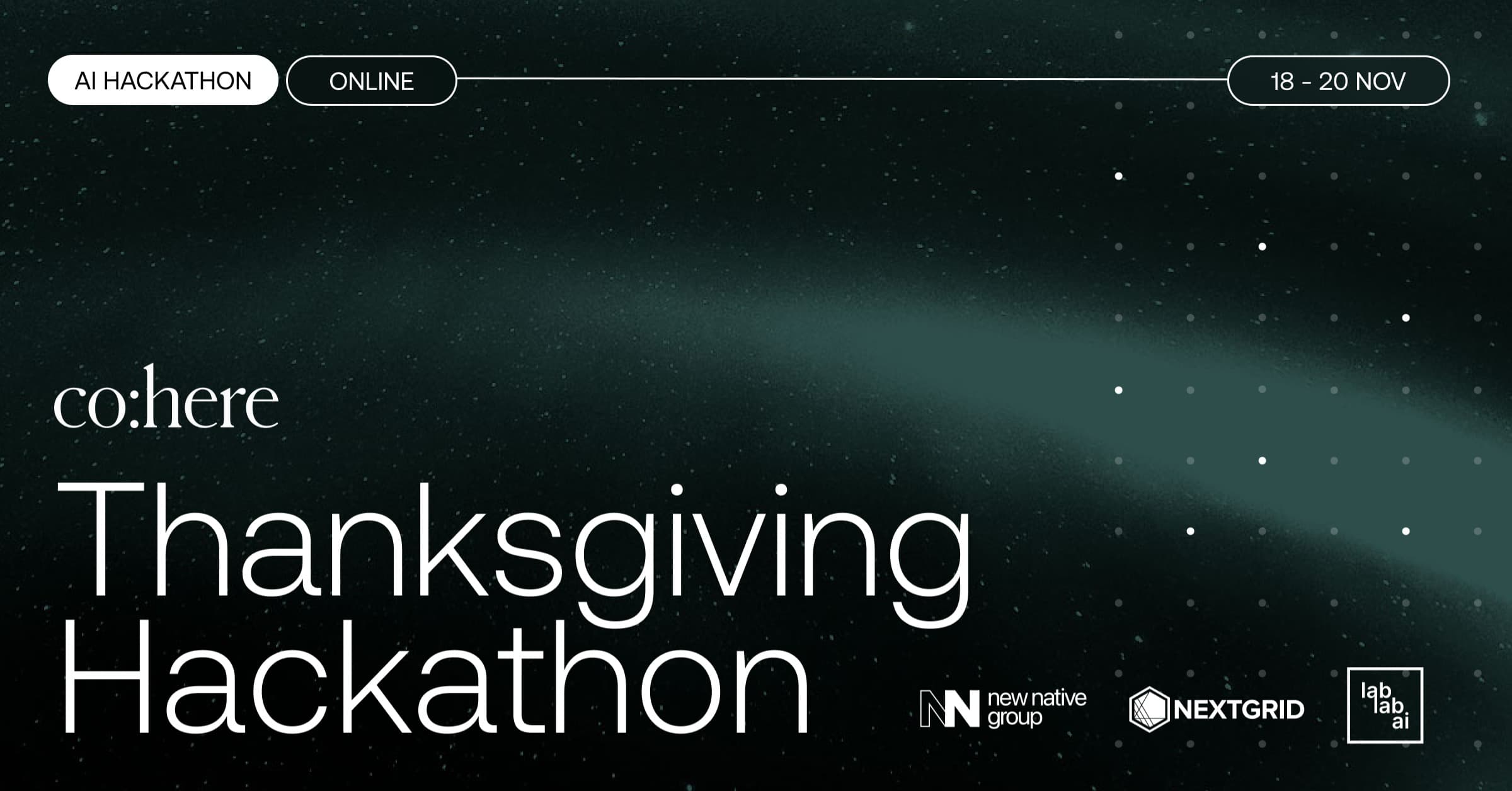 Cohere Thanksgiving AI Transformers Hackathon event thumbnail