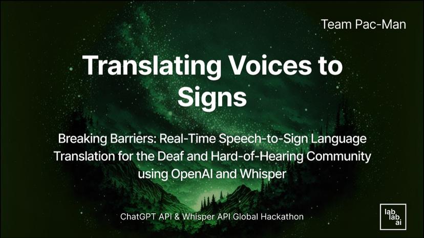 Translating Voices to Signs