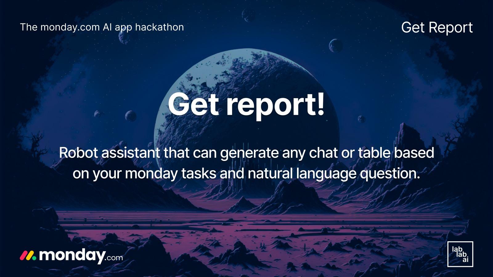 Get report - AI reports for your monday items