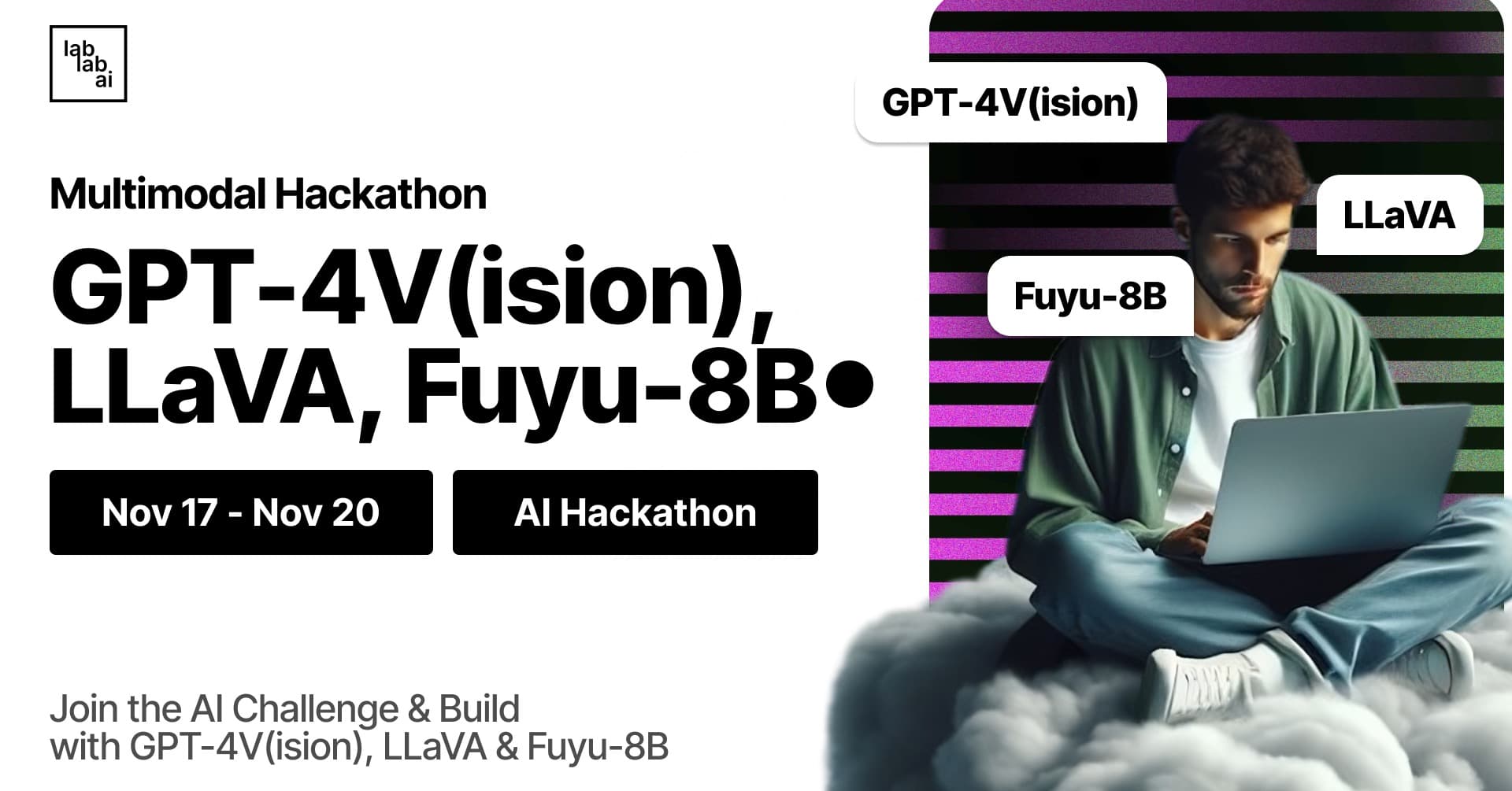 Multimodal Hackathon: GPT-4V(ision), OpenGPTs, LLaVA, Fuyu-8B event thumbnail