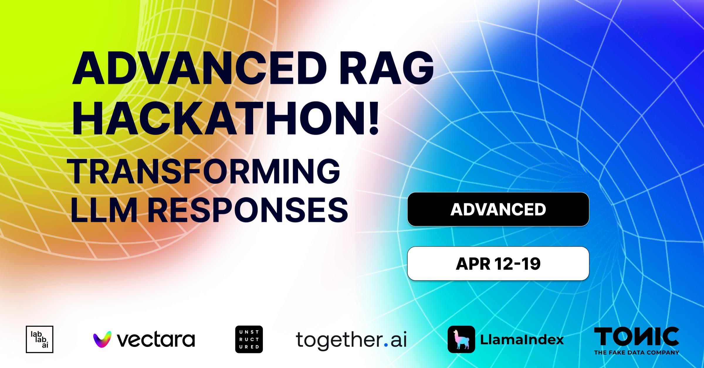 Advanced RAG Hackathon event thumbnail