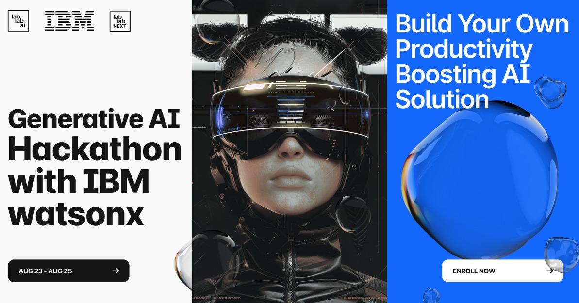 Generative AI Hackathon with IBM watsonx event thumbnail
