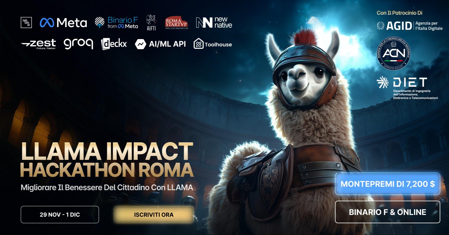 Llama Impact Hackathon Rome event thumbnail