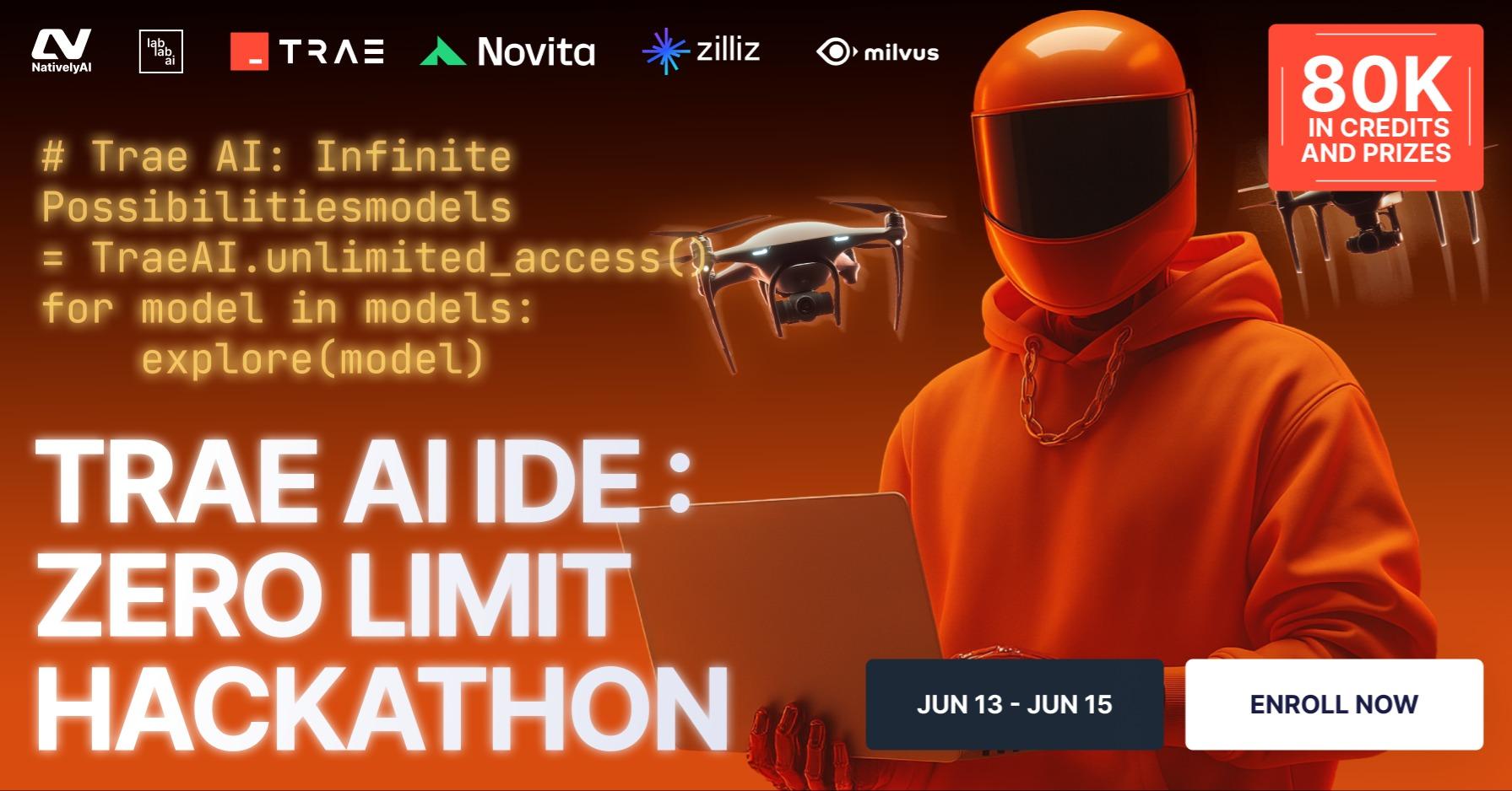 Trae AI IDE: Zero Limits Hackathon event thumbnail