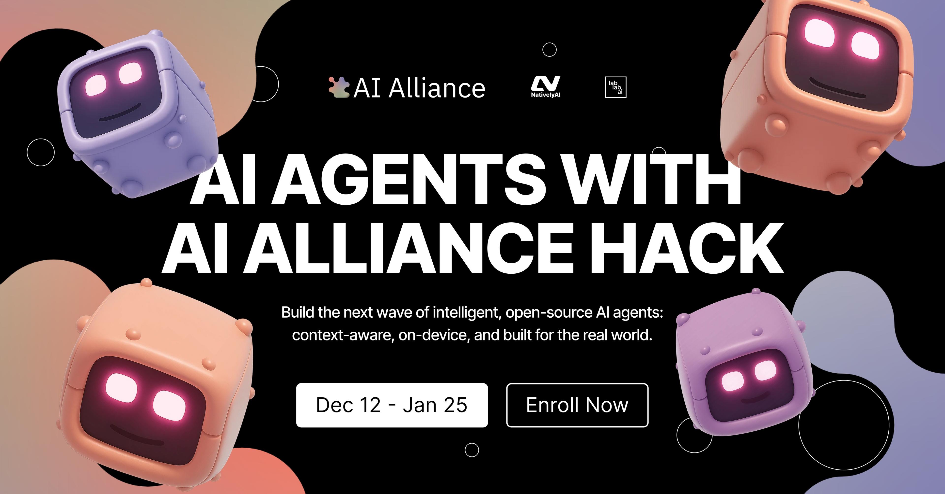 AI Agents Hack with AI Alliance event thumbnail