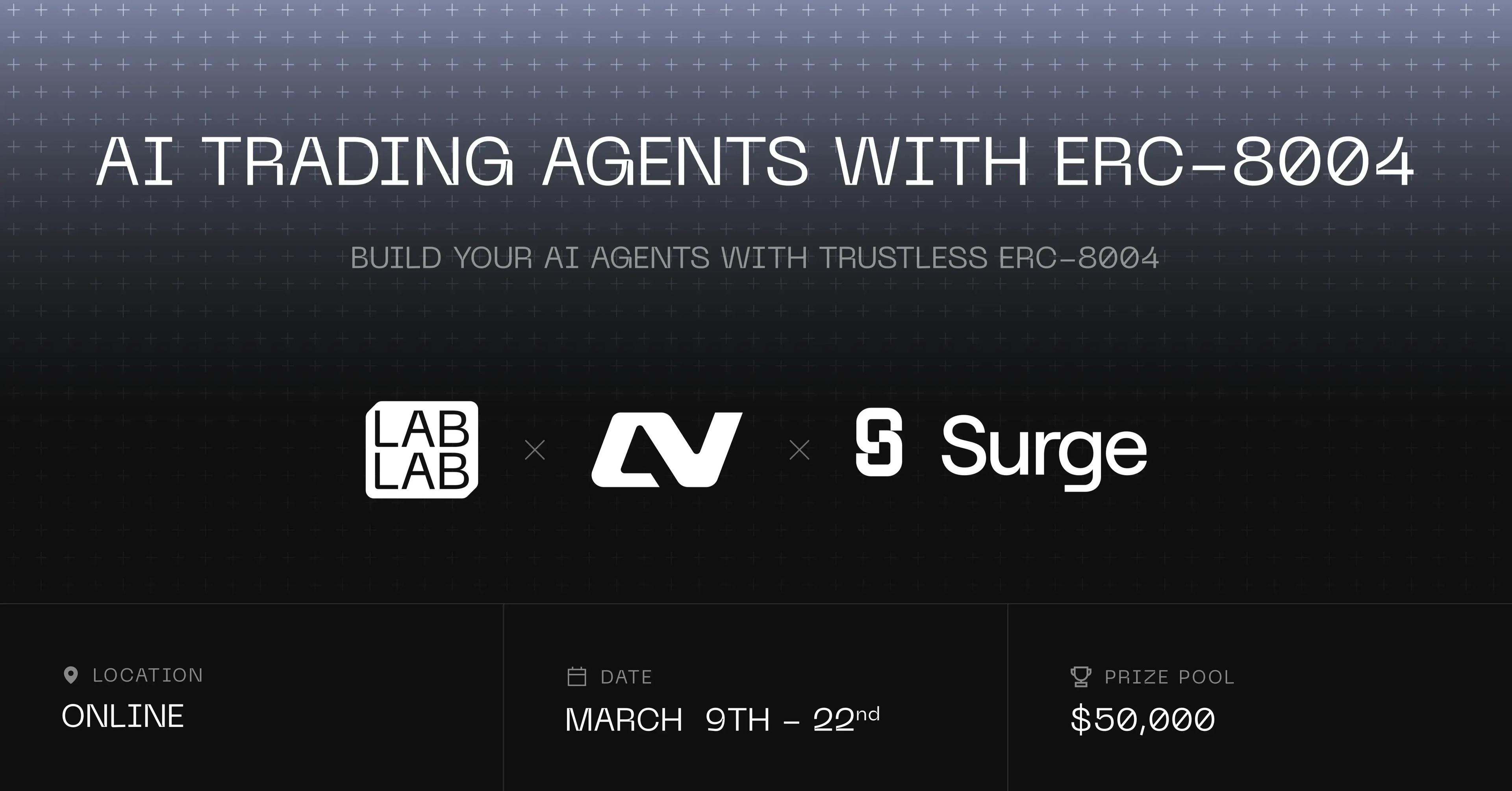 AI trading agents with ERC-8004 Hackathon event thumbnail