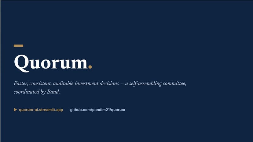 Quorum — a Self-Assembling AI Investment Committee