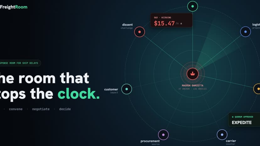 Freight Room: a response room for ship delays