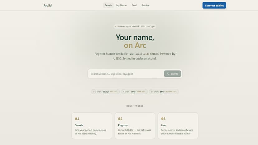 Arc ID: Unified Identity Service for Arc Network