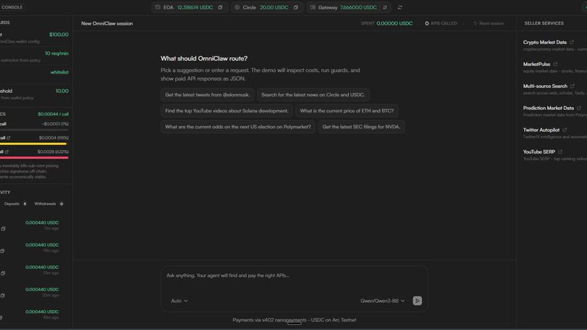 OmniClaw Console β Agentic API Economy