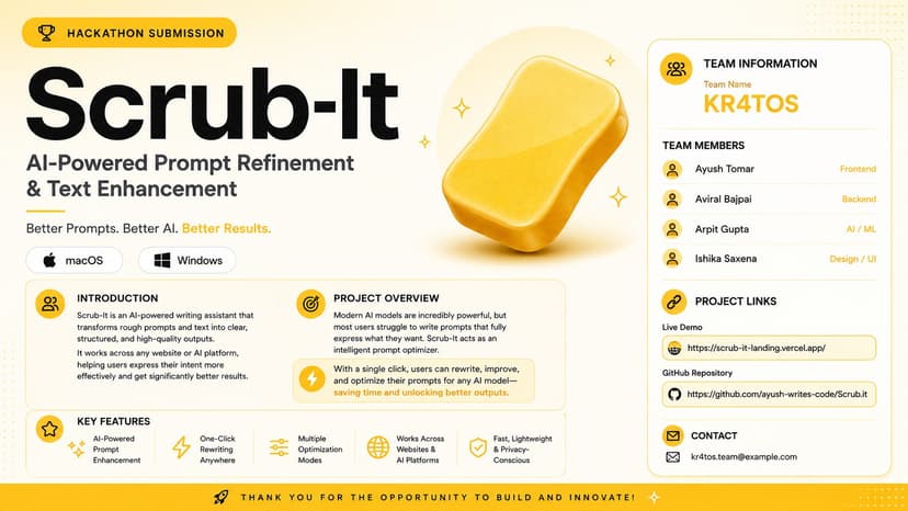 Scrub.it: Your AI-Powered Inline Text Polisher