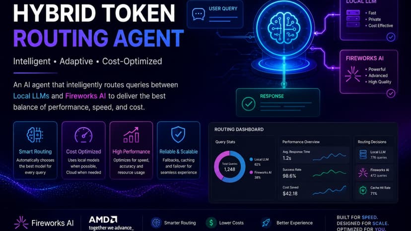Hybrid Token-Efficient AI Routing Agent