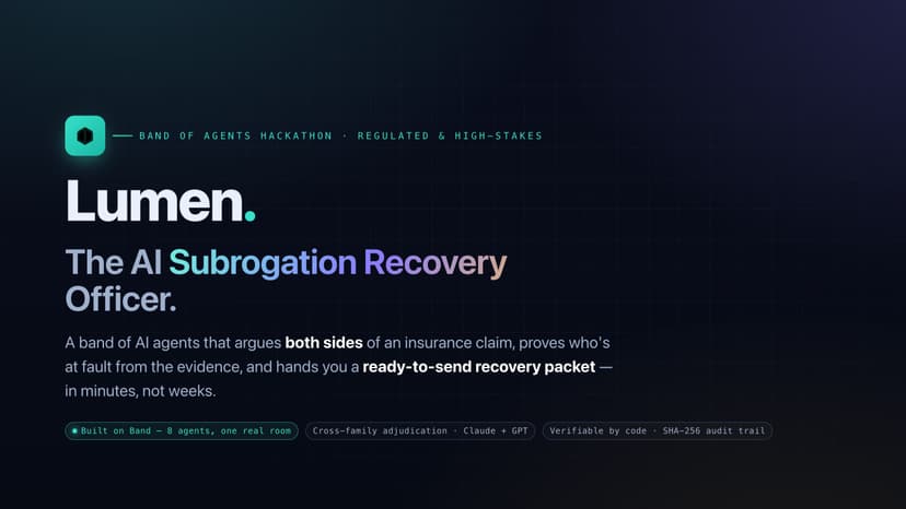 Lumen — AI Subrogation Recovery Officer