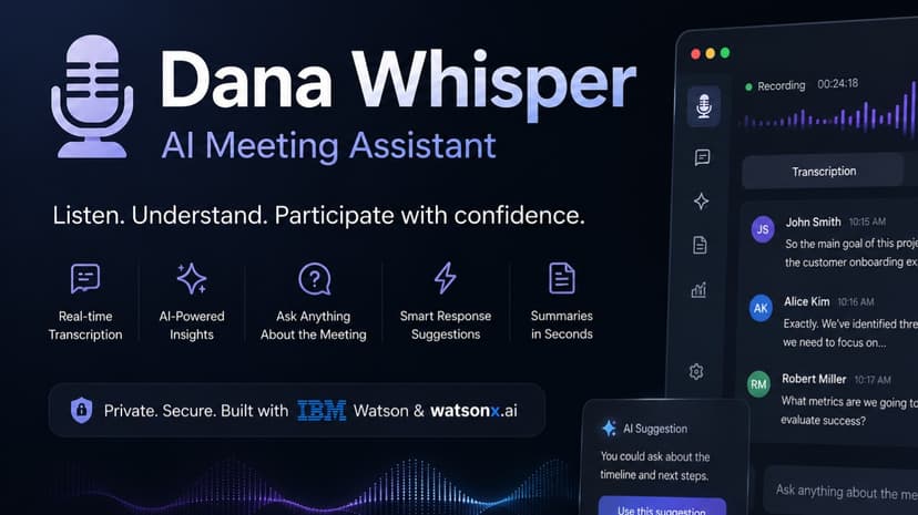 DanaWhisper Intelligent RealTime Meeting Assistant