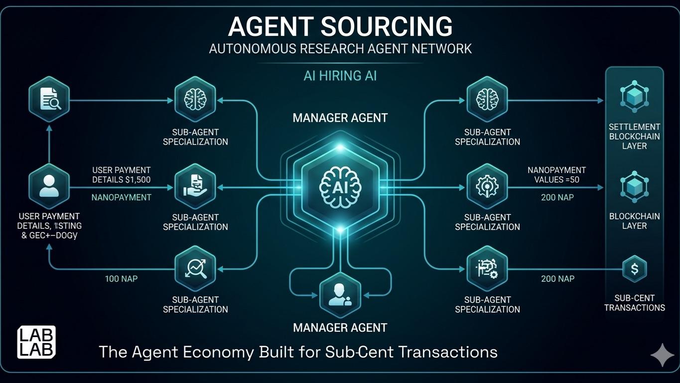 AgentSourcing: Autonomous AI Research Network