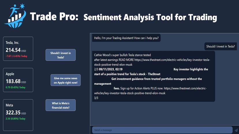 Trade Pro - Sentiment Analysis Tool for Trading