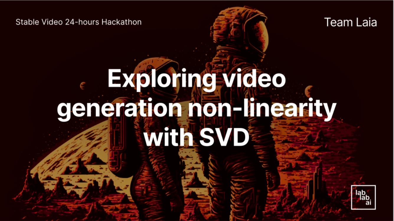 Exploring video generation non-linearity with SVD