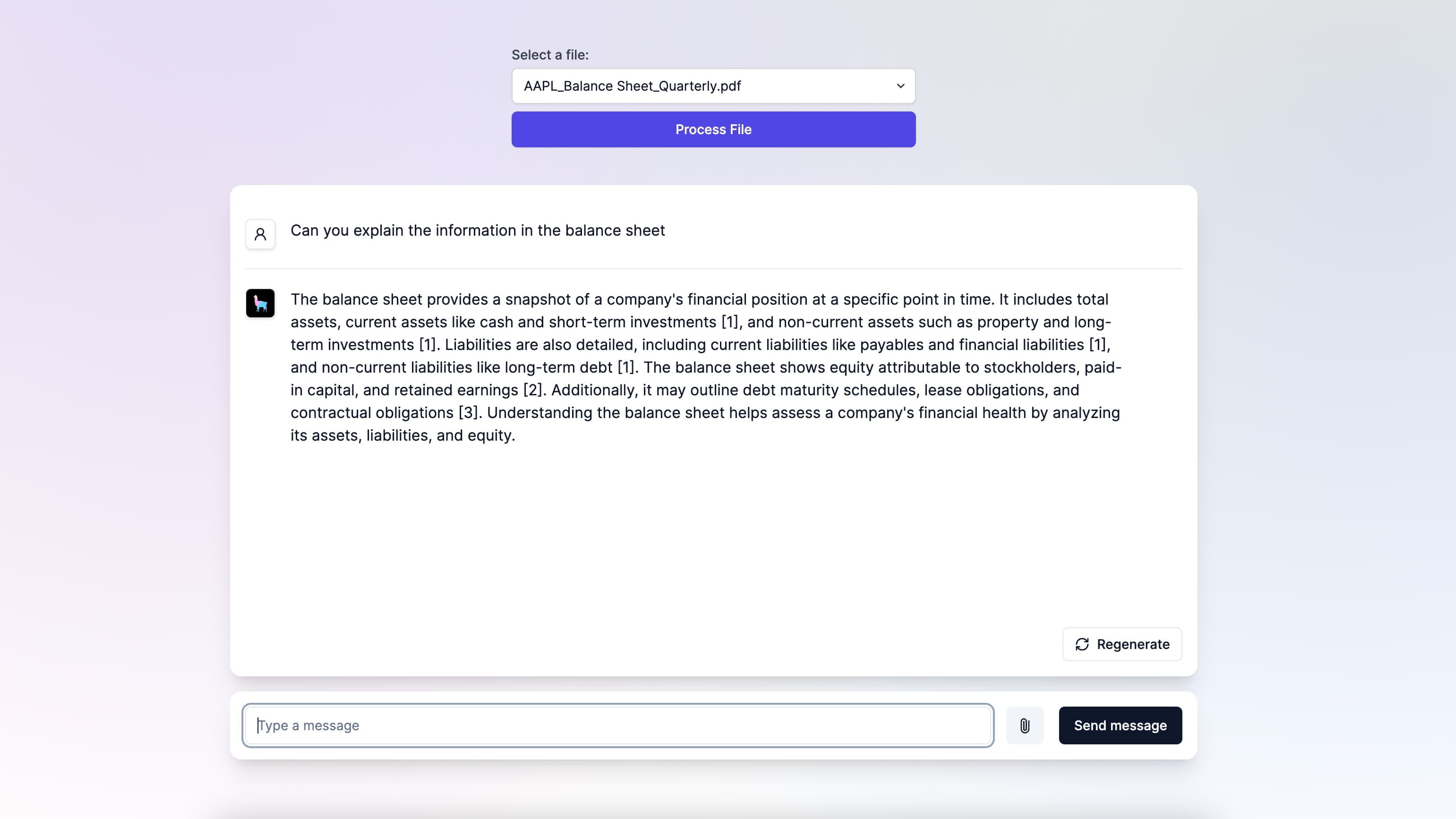 FInancial report RAG system