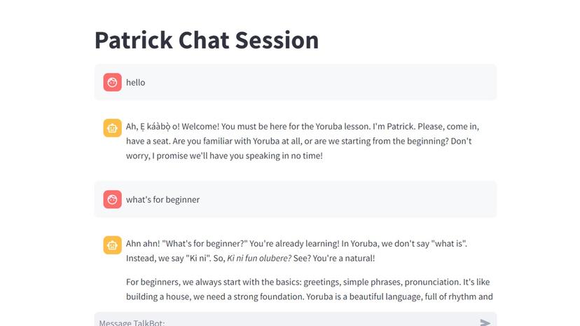 Patrick the Yoruba Teacher