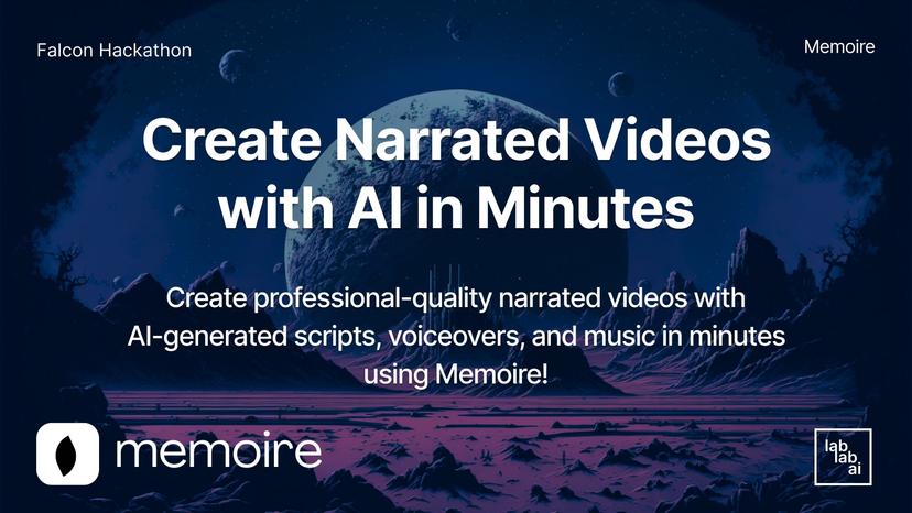 Memoire - AI-Powered Video Narration in Minutes