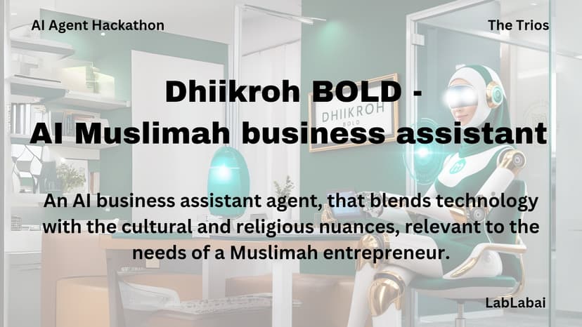 Dhiikroh BOLD - an AI Muslimah Business Assistant