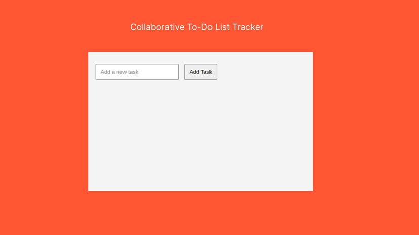 Collaborative To-Do List Tracker