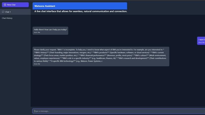 Chat Interface Application