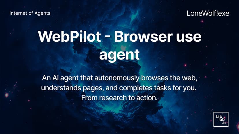 WebPilot - Browser use agent