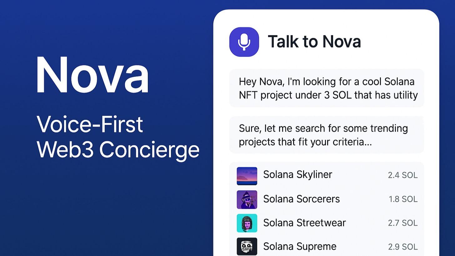 Nova voice-first Web3 concierge
