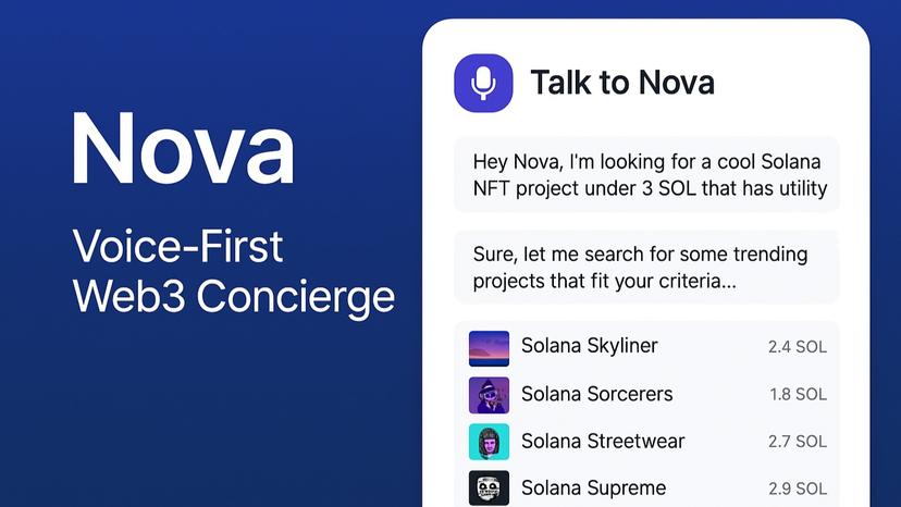 Nova voice-first Web3 concierge