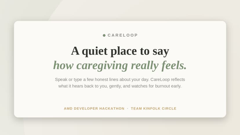 CareLoop - Catching Caregiver Burnout Early
