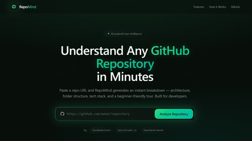 RepoMind : AI-powered GitHub repository Navigator
