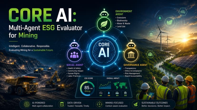 CORE AI: Multi-Agent ESG Evaluator for Mining