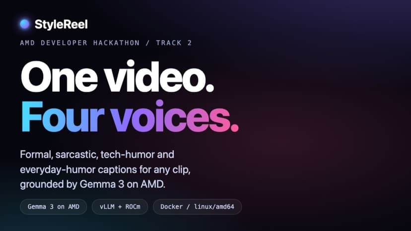 StyleReel: Gemma video captions, four voices