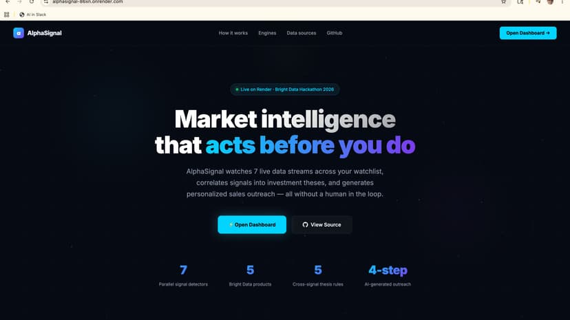 AlphaSignal — Autonomous Intelligence Engine