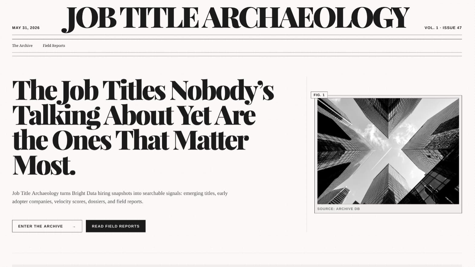 Job Title Archaeology