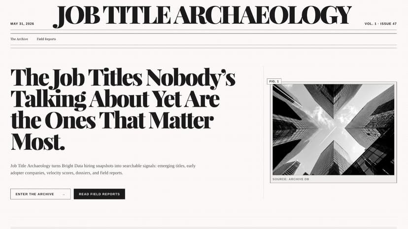 Job Title Archaeology