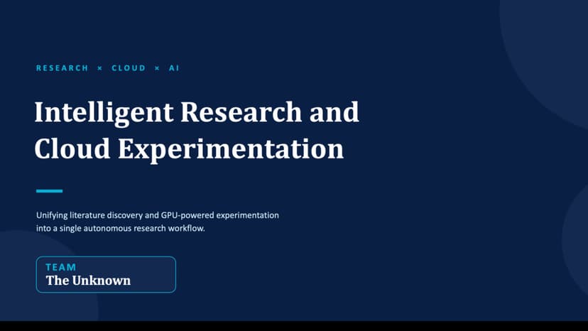 Intelligent Research and Cloud Experimentation