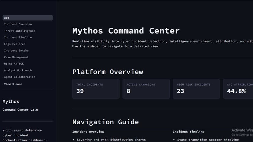 Mythos AI SOC Platform
