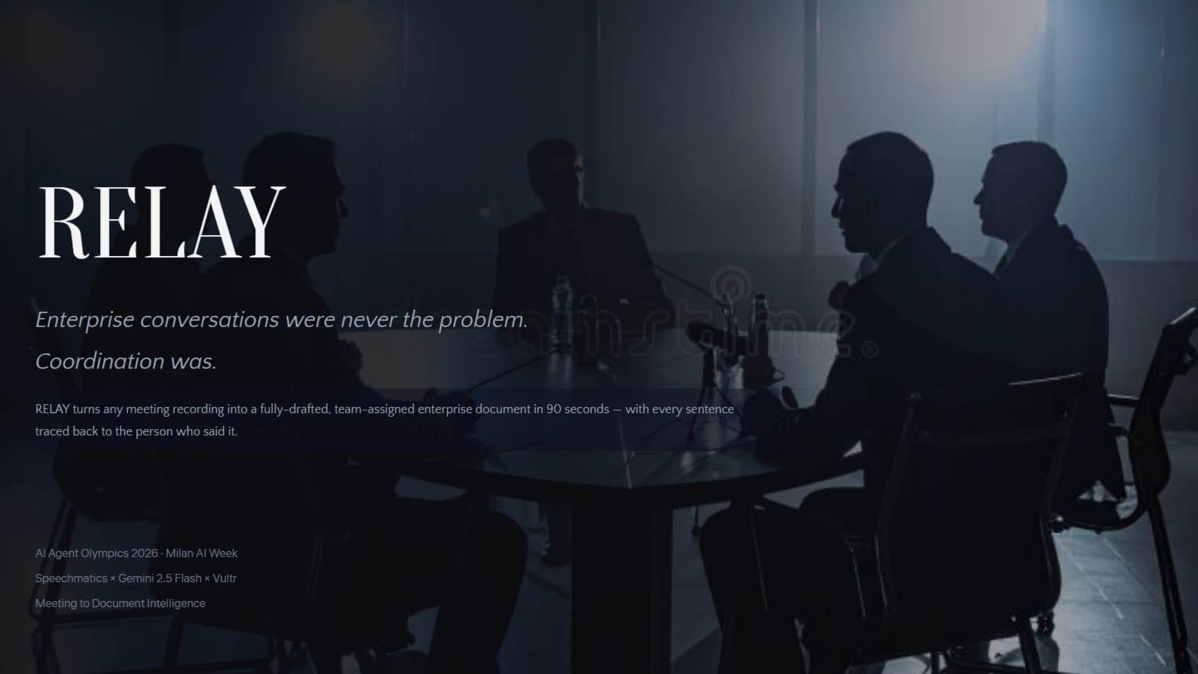 RELAY — Meeting to Document Intelligence
