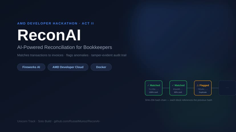 ReconAI: AI-Powered Bookkeeping Reconciliation