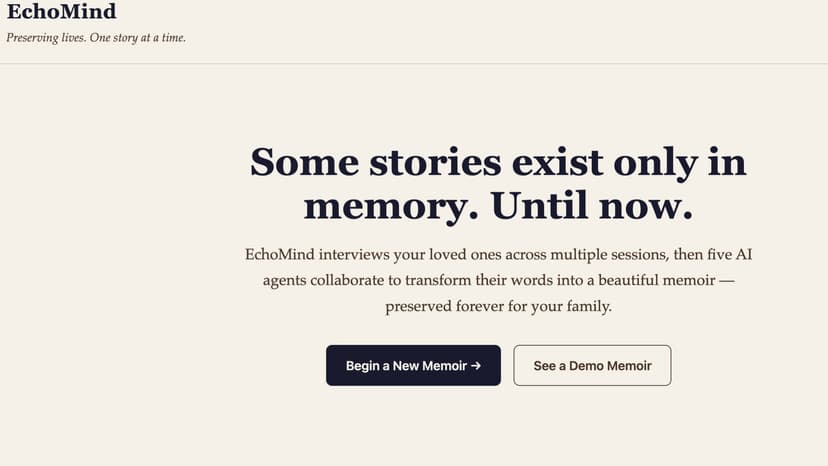 EchoMind — A Life Story, Preserved