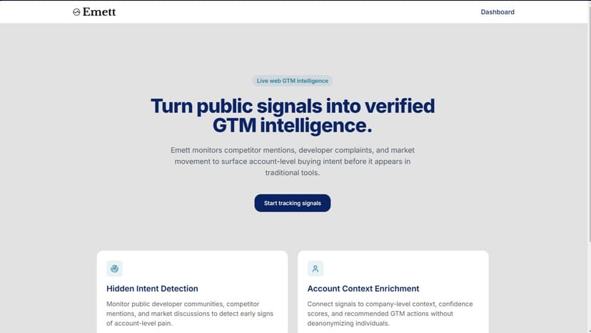 Emett - Evidence-Backed GTM Intelligence